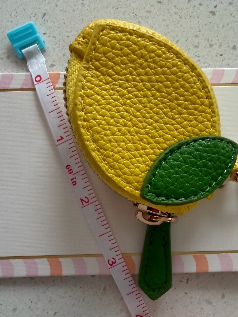 🍋Piper•k Yellow Lemon Bag Charm w/ Green Leaf. Adorable and perfect for summer! - Picture 11 of 12